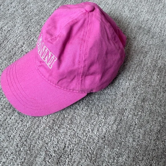 Ganni Pink Baseball Cap - Picture 3 of 6